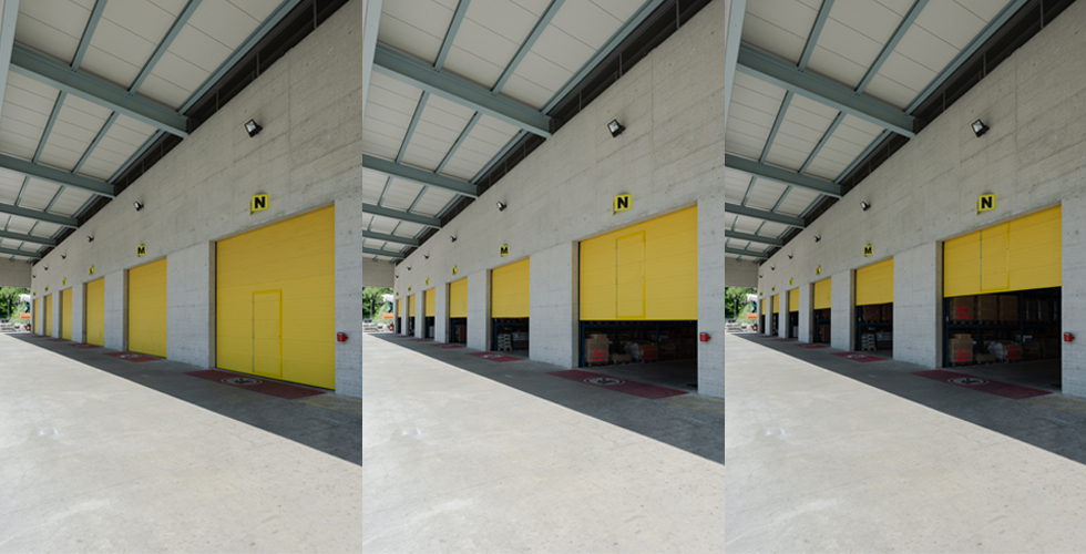 Porte garage sezionali per uso industriale –  HG Commerciale 01 02 03